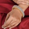 Gold Plated Round CZ American Diamond Bangle Pacheli Kada