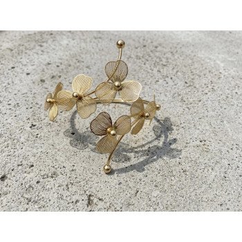 Golden Blossom floral western Arm Cuff