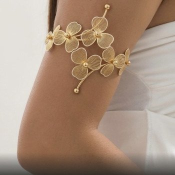 Golden Blossom floral western Arm Cuff