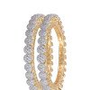 Gold Plated Round CZ American Diamond Bangle Pacheli Kada