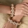 Kundan Diamond CZ Openable Floral Pearl Heavy Kada Bangles