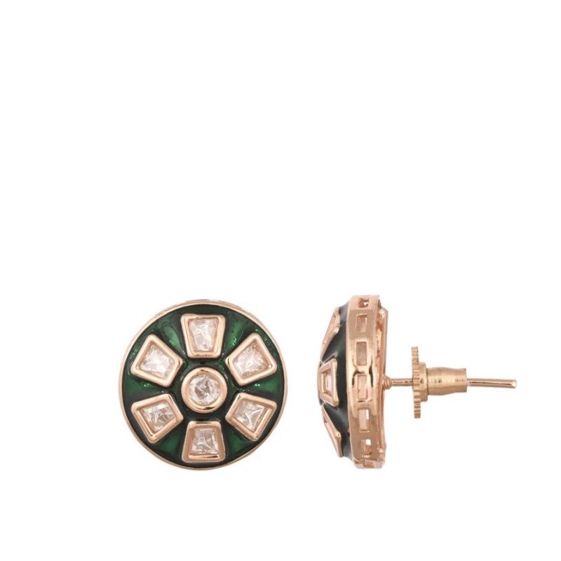 Premium Kundan CZ Motif Necklace Set For A Classic & Sophisticated Look