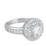 925 Silver Rhodium Plated Swiss Zirconia White Round Ring