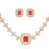 Valeria Statement Kundan Red Green Choker Necklace Set